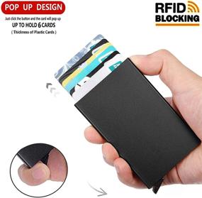 img 3 attached to 🔒 Ultimate Protection: Carbon Leather Holder Anti Theft RFID Wallets