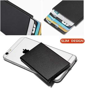 img 2 attached to 🔒 Ultimate Protection: Carbon Leather Holder Anti Theft RFID Wallets