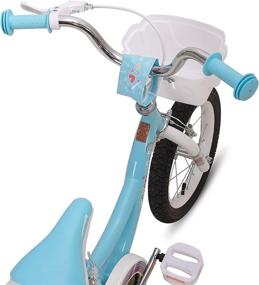 img 2 attached to 🚲 CYCMOTO Kids Bike for Boys & Girls - 12 14 16 18 inch with Training Wheels, Kickstand, Basket & Handbrake - Blue Pink Purple