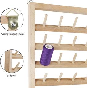img 3 attached to 🧵 Organize Your Thread Collection: SAND MINE 2-Pack 54-Spool Wall-Mounted Thread Rack - Perfect for Sewing, Embroidery, and Jewelry