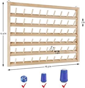 img 2 attached to 🧵 Organize Your Thread Collection: SAND MINE 2-Pack 54-Spool Wall-Mounted Thread Rack - Perfect for Sewing, Embroidery, and Jewelry