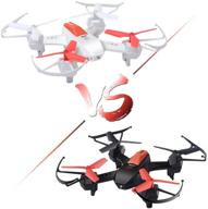 🎮 mini rc battle drones set: f030 fighting rtf racing quadcopters for kids and adults - black vs white logo