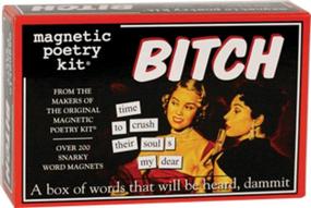 img 1 attached to 🧲 Magnetic Poetry Bitch Kit: Creative Words for Fridge Poems & Letters - Made in the USA