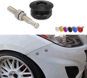 img 4 attached to 🔐 Kyostar Quick Release Latch Universal Push Button Hood Pin Lock Kit - Low Profile Car Lock Clip (1 PC - Black)