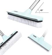 🧹 long handle floor scrub brush - 45" stiff bristle 2-in-1 scraper and brush for bathroom, garage, patio, kitchen, pool, grout, wall, and deck cleaning - leekerry logo