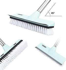 img 4 attached to 🧹 Long Handle Floor Scrub Brush - 45" Stiff Bristle 2-in-1 Scraper and Brush for Bathroom, Garage, Patio, Kitchen, Pool, Grout, Wall, and Deck Cleaning - Leekerry