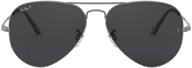 🕶 elevate your style with ray ban rb3689 gunmetal polarized sunglasses logo