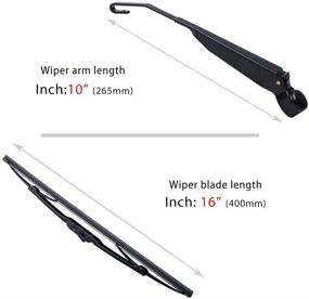 img 4 attached to 🚗 2011-2016 Dodge Grand Caravan/Chrysler Town & Country Rear Windshield Wiper Arm Blade Set - OTUAYAUTO Replacement