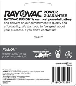 img 3 attached to Батареи Rayovac Fusion Premium щелочные 9В, красные/серебряные, 2 штуки