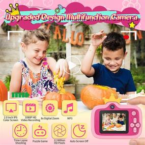img 2 attached to 📷 Зигоал Улучшенная Селфи-камера для девочек, розовая портативная игрушка для детей, цифровая камера записи в формате 1080P с 32ГБ SD-картой - идеальный подарок для дня рождения принцессы для девочек от 3 до 12 лет.