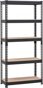 img 4 attached to 🗄️ HOMEDANT 5-tier Metal Shelving Unit – Adjustable Heavy Duty Storage Rack for Garage, Warehouse, Kitchen, Living Room, Pantry – Multipurpose Organizational Shelf – 28"W x 12.3"D x 59.5"H – 1Pack