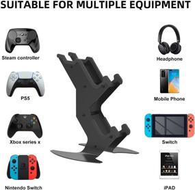 img 2 attached to 🎮 Aluminum Controller Holder and Headset Stand: Ultimate Organizer for Xbox, Playstation, PC, and More