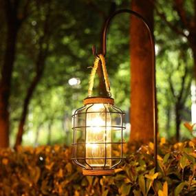 img 1 attached to 🏮 JHY DESIGN Metal Cage LED Lantern Battery Operated, 9.4" Tall Cordless Accent Light with 20pcs Fairy Lights Perfect for Wedding, Party, Patio Events - Indoors and Outdoors.