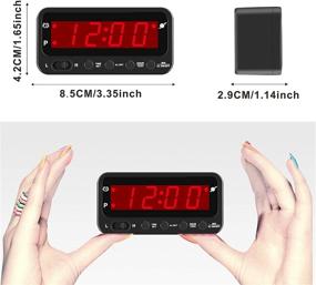 img 2 attached to ⏰ Ultra-Portable KWANWA LED Digital Travel Clock: Battery Operated Mini Desk Clock