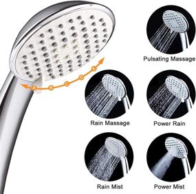 img 2 attached to 🚿 High Pressure Shower Head Combo with 11-inch Extension Arm, 8-inch Rainfall Shower Head and Handheld Spray, Holder & 1.5M Hose, Dual Rainfall Showerhead Set in Chrome