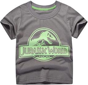 img 2 attached to LuckyCandy T Shirts Toddler Dinosaur Clothes Boys' Clothing and Tops, Tees & Shirts