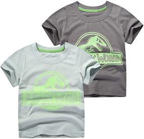 img 4 attached to LuckyCandy T Shirts Toddler Dinosaur Clothes Boys' Clothing and Tops, Tees & Shirts