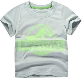 img 3 attached to LuckyCandy T Shirts Toddler Dinosaur Clothes Boys' Clothing and Tops, Tees & Shirts