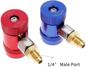 img 1 attached to 🔌 Aupoko R1234yf Quick Couplers: High/Low Side Manual Connector Adapters for A/C Refrigerants Manifold Gauge Set