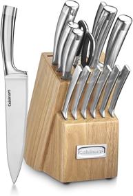 img 3 attached to Cuisinart C99SS-15P 15 Piece Stainless Steel Blades Wood Cutlery Block Set, 15PC, Silver