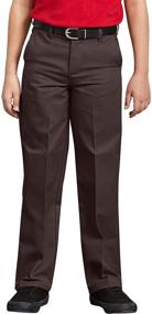 img 3 attached to Boys' Charcoal 👖 Dickies Flexwaist Front Straight Pants