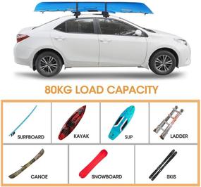 img 3 attached to 🚣 HEYTRIP Universal Soft Roof Rack Pads: Secure Kayak, Surfboard, SUP, Canoe with Tie-Down Straps and Storage Bag