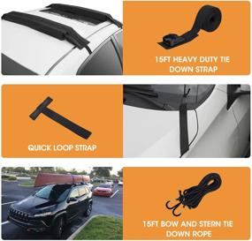 img 2 attached to 🚣 HEYTRIP Universal Soft Roof Rack Pads: Secure Kayak, Surfboard, SUP, Canoe with Tie-Down Straps and Storage Bag
