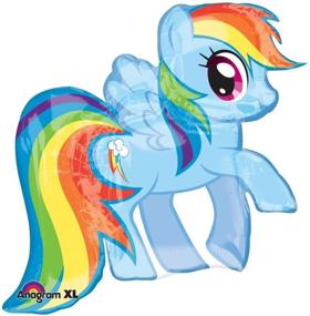 img 2 attached to 🦄 Optimized Search: My Little Pony Rainbow Dash Super Shape Balloon by Mayflower Products