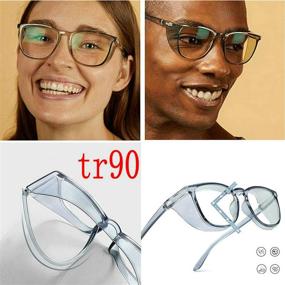 img 2 attached to 👓 UV400 Square Reading Glasses: Effective Blue Light Blocking Eyeglasses for Men and Women with Magnification Goggles