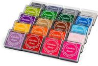 🌈 lushine craft ink pad stamps partner | diy color | 20 rainbow finger ink pads for kids (pack of 20) | seo-friendly logo