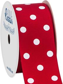 img 4 attached to 🎀 Red with White Dots Ribbli Grosgrain Polka Dot Craft Ribbon, 1.5 Inch Width, 10-Yard Spool - Ideal for Hair Bows, Gift Wrapping, Sewing, and All Crafting Projects