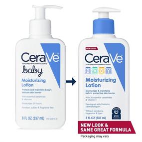 img 3 attached to CeraVe Baby Lotion - Gentle Baby Skin Care with Hyaluronic Acid and Ceramides - Paraben-Free and Fragrance-Free - 8 oz - Packaging May Vary