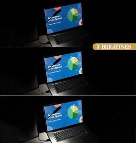 img 2 attached to 💡 Adjustable Gooseneck USB Reading Light for Laptop, Computer Keyboard - 3 Color Options, 3 Brightness Levels - Includes 1 USB Lamp and 3 Mini LED Lights