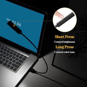 img 1 attached to 💡 Adjustable Gooseneck USB Reading Light for Laptop, Computer Keyboard - 3 Color Options, 3 Brightness Levels - Includes 1 USB Lamp and 3 Mini LED Lights