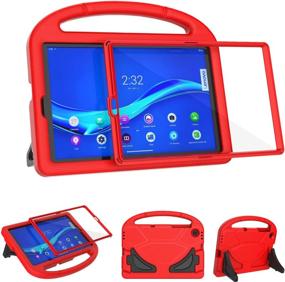 img 4 attached to 🧒 Shockproof Red Kids Case with Screen Protector for Lenovo Tab M10 Plus 10.3 2020 Tablet - TeeFity