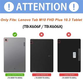 img 3 attached to 🧒 Shockproof Red Kids Case with Screen Protector for Lenovo Tab M10 Plus 10.3 2020 Tablet - TeeFity