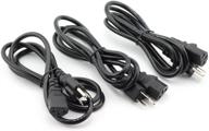 💻 enhance your desktop experience with longdex 3-pack universal 3 feet ac power cord cable for monitors logo