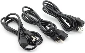 img 3 attached to 💻 Enhance Your Desktop Experience with Longdex 3-Pack Universal 3 Feet AC Power Cord Cable for Monitors