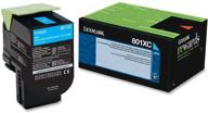 cyan extra high yield return program toner by lexmark - 80c1xc0 logo