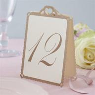 💕 ginger ray ivory gold heart wedding table decorations with numbers 1-12 logo