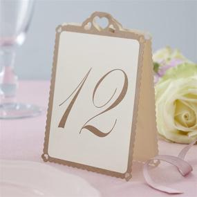 img 2 attached to 💕 Ginger Ray Ivory Gold Heart Wedding Table Decorations with Numbers 1-12