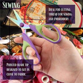 img 2 attached to 🔪 Top-Notch 5pc Scissor Set: Ultimate Value for Kitchen and Craft