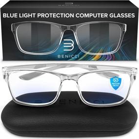 img 4 attached to 💙 Revolutionary Premium Blue Light Blocking Glasses for Women or Men, Combat Eye Strain, Dry Eyes, Headaches and Blurry Vision - Instantly Defend Against Glare from Computers and Phone Screens with Stylish Case