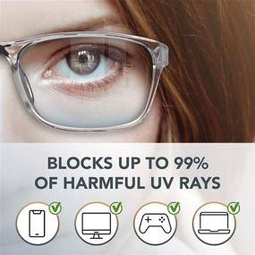 img 3 attached to 💙 Revolutionary Premium Blue Light Blocking Glasses for Women or Men, Combat Eye Strain, Dry Eyes, Headaches and Blurry Vision - Instantly Defend Against Glare from Computers and Phone Screens with Stylish Case