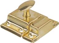 stamped brass small cabinet latch logo