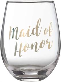 img 3 attached to 🥂 Gold Stemless Wine Glass for Maid of Honor - Lillian Rose, 1 Count (Pack of 1)