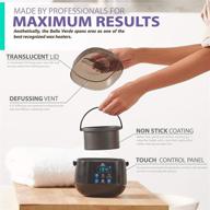 wax warmer home waxing kit: professional hair removal wax pot with led display - includes 5 bags of painless hard wax beans, 20 wax sticks for face, legs, arms, bikini logo