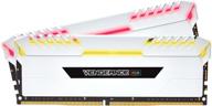 corsair vengeance rgb 16gb (2x8gb) ddr4 3000mhz c15 desktop memory - white логотип