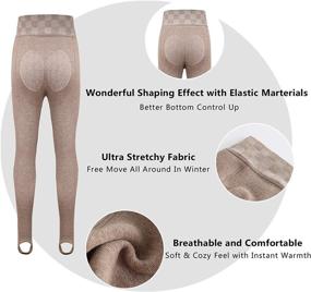 img 1 attached to 👧 Winter Fleece Lined Leggings for Girls - Moon Tree Thermal Footed/Footless Tights with High Waist Pants