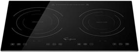 img 3 attached to 🔌 Empava IDC12B2 2-Burner Electric Stove Induction Cooktop, 12 Inch, Black Vitro Ceramic Glass, Smooth Surface, 120V